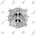 love peace and hope tattoo design idea