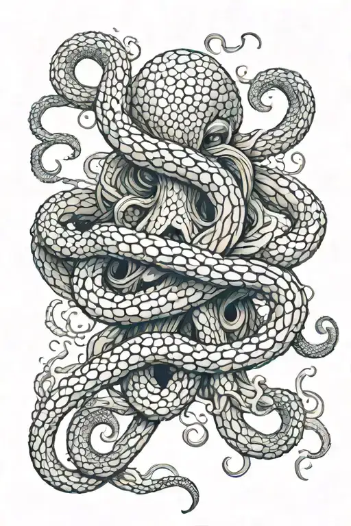 kraken tentacles emerging tattoo design idea