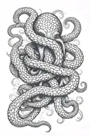kraken tentacles emerging tattoo design idea