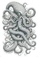 kraken tentacles emerging tattoo design idea