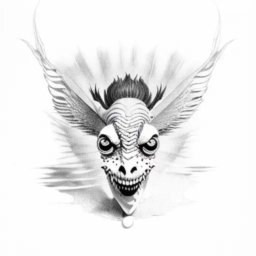 Beetlejuice's wild hair tattoo design idea