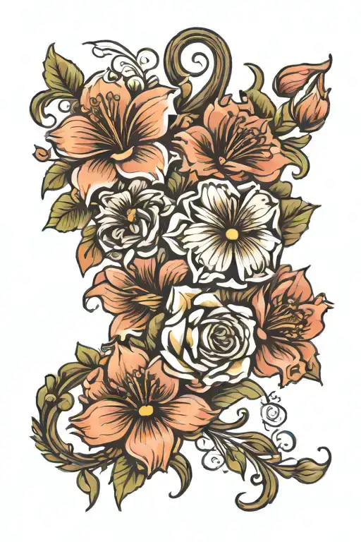 flowers tricep tattoo tattoo design idea