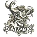Satan saying 'gladio' tattoo design idea
