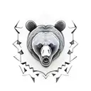 Bear with sharp claws tattoo design idea