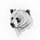 Bear with sharp claws tattoo design idea