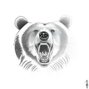 Bear with sharp claws tattoo design idea