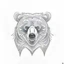 Bear with sharp claws tattoo design idea