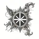 Create a tattoo design that combines Christian symbols with elements of IT technology to reflect your occupation and faith tattoo design idea