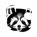 red panda with tail made of clouds tattoo design idea