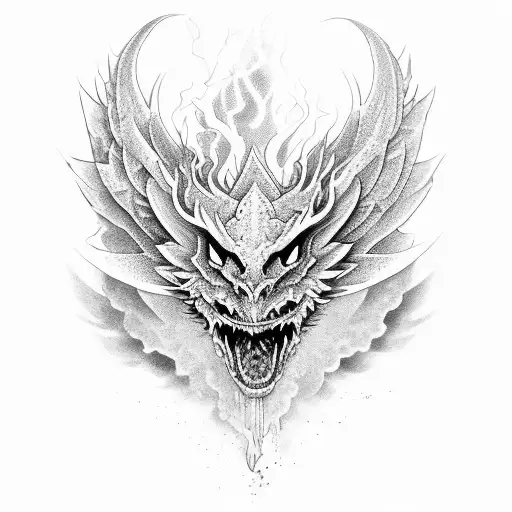 Dragon and phoenix in arm tattoo design idea