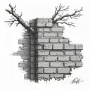 Brick wall  tattoo design idea