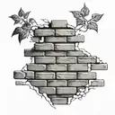 Brick wall  tattoo design idea