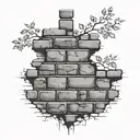 Brick wall  tattoo design idea