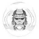 A balance scale held by a samurai warrior tattoo design idea