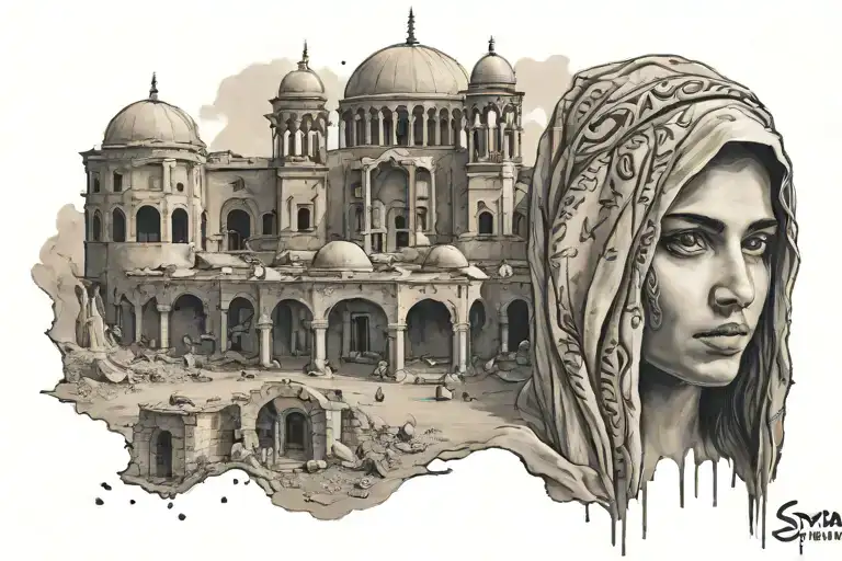 syria tattoo design idea