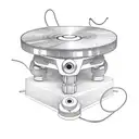 A new-school design of a Transformer DJ mixing music on a turntable with classic muscle cars racing in the background tattoo design idea