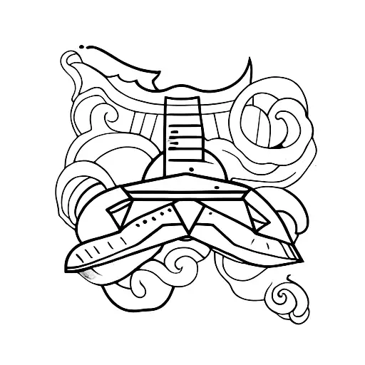 Paper plane  tattoo design idea