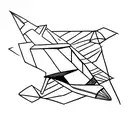 Paper plane  tattoo design idea
