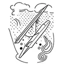 Paper plane  tattoo design idea