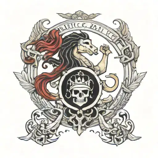 marine Corps emɓlem, suicide awareness,  sigil of Lilith goddess tattoo design idea