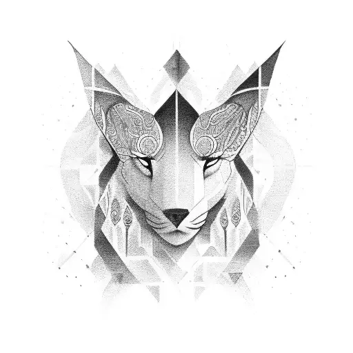 gradient black line tattoo design idea