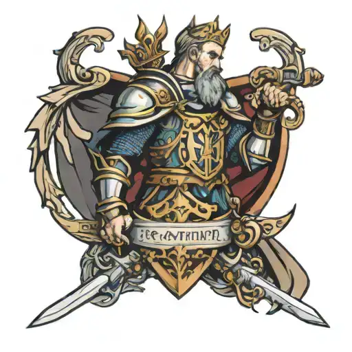 King Arthur tattoo design idea