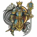 King Arthur tattoo design idea