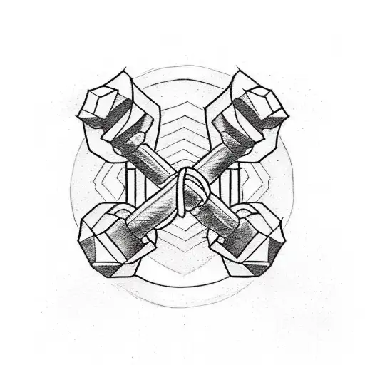 Celebrate your occupation as a fitness trainer with a tattoo design of a powerful weapon, like a dumbbell or a barbell, surrounded by motivational quotes. tattoo design idea