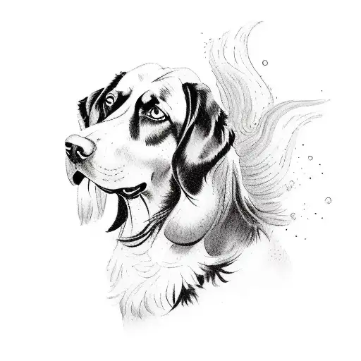 gordon setter, aurora tattoo design idea