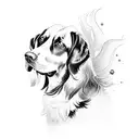 gordon setter, aurora tattoo design idea