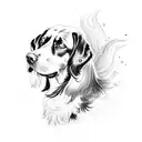 gordon setter, aurora tattoo design idea