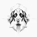 gordon setter, aurora borealis tattoo design idea