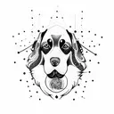 gordon setter, aurora borealis tattoo design idea