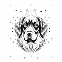 gordon setter, aurora borealis tattoo design idea