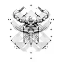 scorpio, stars, magenta tattoo design idea