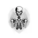 punk skeleton tattoo design idea