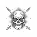 punk skeleton tattoo design idea