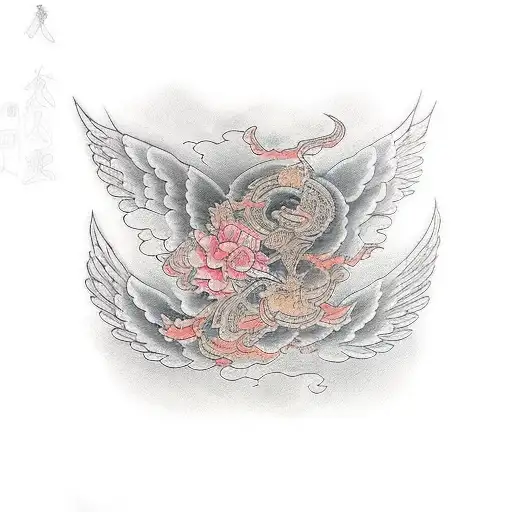 angel tattoo design idea