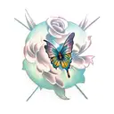 Butterfly cover up tattoo design idea