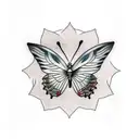 Butterfly cover up tattoo design idea