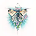Butterfly cover up tattoo design idea