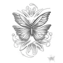 Butterfly cover up tattoo design idea