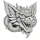 aztec god quetzalcoatl tattoo design idea