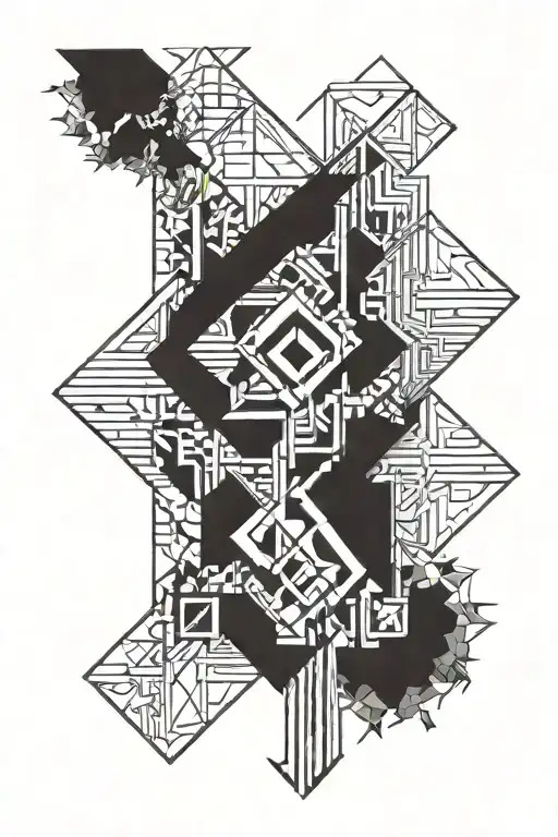 J cole inspired geometric tattoo design tattoo design idea