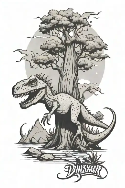 we're back a dinosaur movie, ferngully, land before time tree stars  tattoo design idea