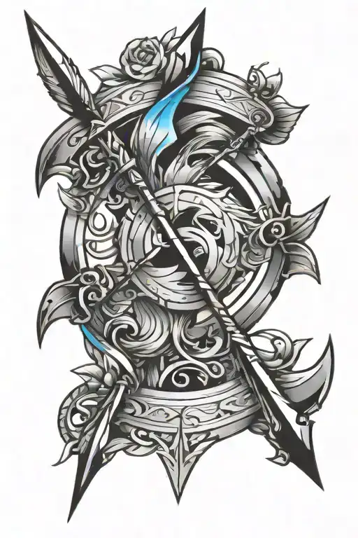 Sagittarius arrow tattoo design idea