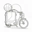 Generate tattoo designs in various styles, from simple to detailed, with the concept 'My only luggage is my thoughts.' tattoo design idea