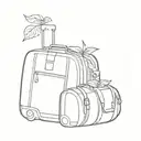 Generate tattoo designs in various styles, from simple to detailed, with the concept 'My only luggage is my thoughts.' tattoo design idea
