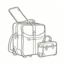 Generate tattoo designs in various styles, from simple to detailed, with the concept 'My only luggage is my thoughts.' tattoo design idea