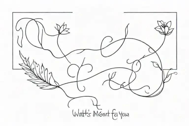 what's meant for you will never leave you tattoo design idea